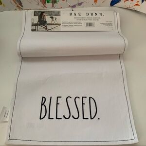 Rae Dunn “BLESSED” Embroidered Table runner 14x72